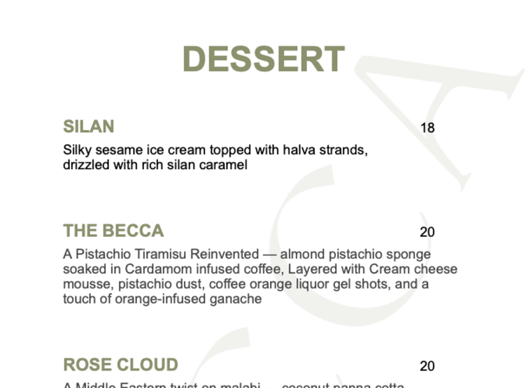 Dessert